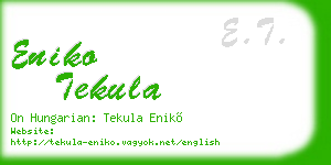 eniko tekula business card